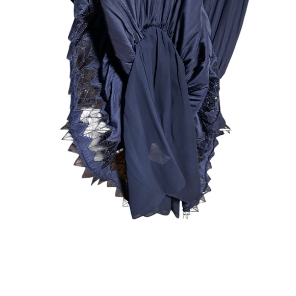 Ramy Brook Oceans dress in Navy with gold detailing hardware size small - Picture 5 of 6